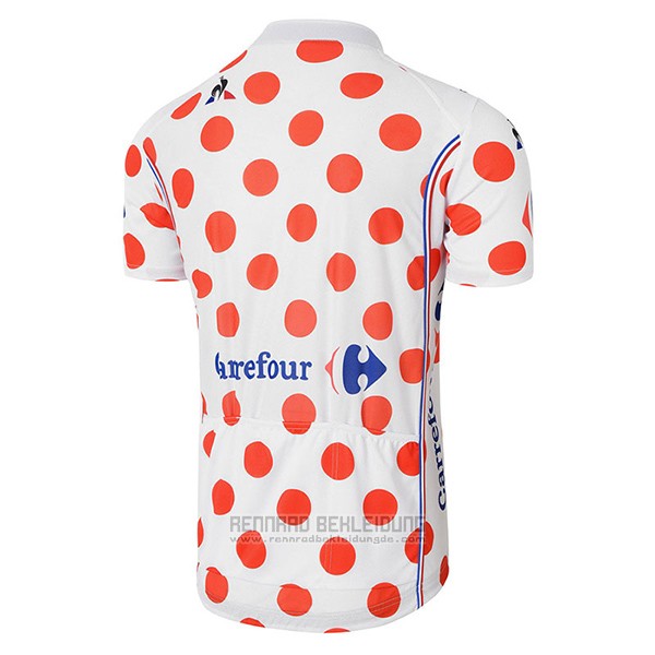 2017 Fahrradbekleidung Tour de France Wei und Rot Trikot Kurzarm und Tragerhose